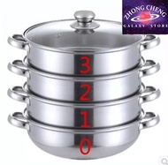 Multi - layer steamer stainless steel three - tier steamed steam pot pot gas cooker cooker pot