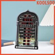 [Koolsoo] Azan Clock Mosque Prayer Clock Time Reminding Calendar Decorative Clock