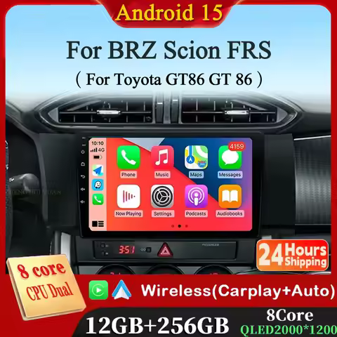 Android 15 For Subaru BRZ Scion FRS Toyota GT86 GT 86 2012 - 2021 LHD RHD Car Radio Mutimedia Carpla