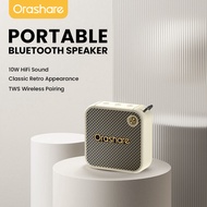 Orashare BS19 10W Portable Bluetooth Speaker HiFi Sound Stereo TWS Wireless Speaker Bluetooth 5.3 Su