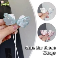 YUEJIPH Headphone Accessory, Y2K Angel Wing  Earphone Decoration, Clip-On Design Star Gem Accent Dam