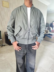 ZARA ORIGINAL Jaket Jacket Bomber Pria - Hijau Size Medium not Carhartt Detroit Michigan Active Dick