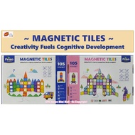 [Friso Gold] 3D Magnetic Building Blocks Tiles Set - 105 Pcs Kids Magnetic Tiles Toys, Building Construction Educational