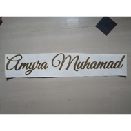 Name sticker For windscreen