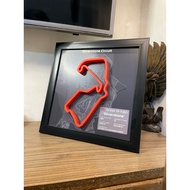 F1 Silverstone Frame Display 3D Print Formula 1 Silverstone Track Wall Table Decoration