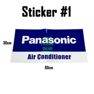 Sticker Aircond Kereta Technician Panasonic Sticker Kedai Aircon Sticker van kerja aircond man