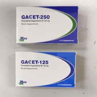 GACET-250MG / 125MG 10S PCM GACET 125MG GACET 250MG PARACETAMOL SUPP SUPPOSITORIES UBAT DEMAM SUMBAT
