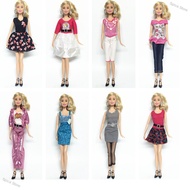 Baju Anak Patung Barbie Doll 3pcs/5pcs Handmade Casual Style Clothes Set Elegant Dress for Bobbi Pul