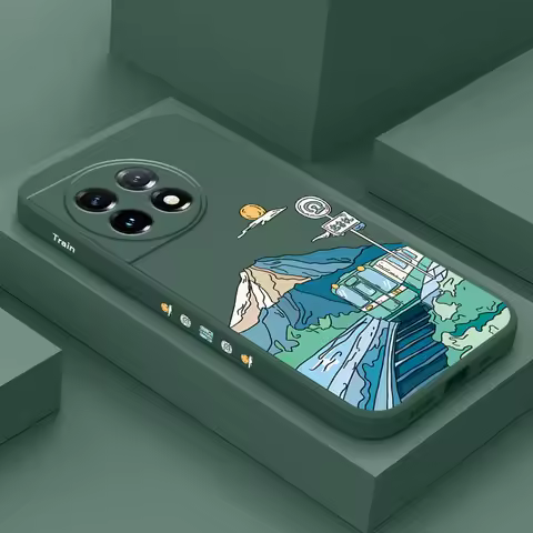 Road Scenery Phone Case For Oneplus 13 13R 12 12R 11 11R 10 10R 10T 9R 9RT 9 8T 8 7 7T Pro 5G Liquid