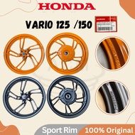 ( 100% Original ) HONDA Vario 125 / 150 Sport Rim Set Depan Balakang Vario125 Vario150 Orange Grey R