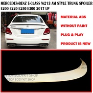 MERCEDES-BENZ E-CLASS W213 AM STYLE TRUNK SPOILER E200 E220 E250 E300 2017UP ABS SKIRT LIP BODYKIT