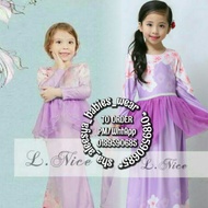PURPLE MINAZ INSPIRED KIDS GIRL JUBAH PEPLUM RAYA 2017 2Y 4Y 5Y 6Y 7Y 8Y 9Y 10Y