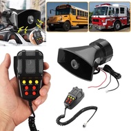 115DB 12V 100W 7-Tone Alarm Horn Car Alarm Loud Car Horn with Microphone-