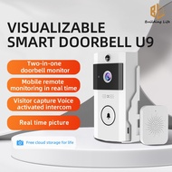 Smart Doorbell Viewer Camera Wifi Peephole Night Vision Wireless Monitoring for Recording Home Surveillance Smart Real Time Two-Way Audio