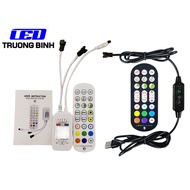 BL324 FULL COLOR LED CONTROL ARGB WS2812B WS2811 UCS1903 FLASHING TO MUSIC SUPPORT APP AND REMOTE