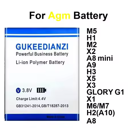 2800-6900mAh Mobile Phone Battery For Agm A10 A8 A9 Glory H1 H3 M2 M5 M6 M7 X1 X2 X3 X5 Mobile Phone