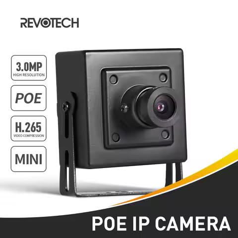 Revotech Mini Type IP Camera H.265 POE HD 3MP Indoor Security ONVIF P2P CCTV System Video Surveillan