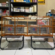 Dongdang lipat  merpati 8 pintu 4 pasang kayu fiber model 32x101x40