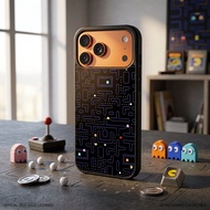 Casing Case iphone 17 16 16e 15 14 13 12 11 Pro Max Plus Mini Retro Game Maze Art
