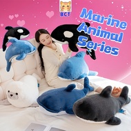 BCT✨New Marine Animal Series Plushie Doll Soft Big Whale Shark Dolphin Killer Whale Sea Lion Plushie