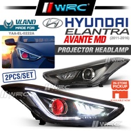 Vland Hyundai Elantra ( Avante MD ) 2011 - 2016 Projector Headlamp With Light Bar + Demon Eyes