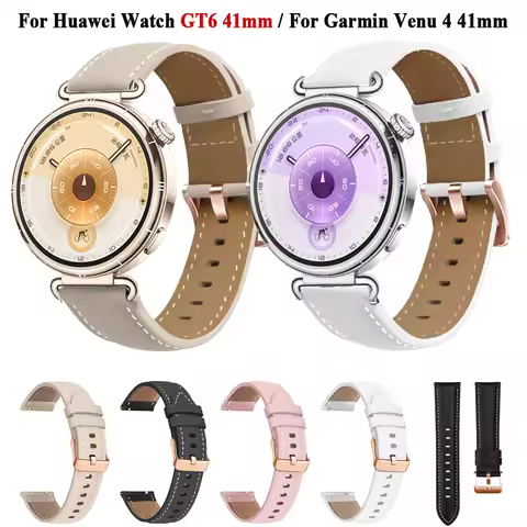 18mm Leather Strap For Huawei Watch GT 6 41mm Watch Band For Huawei Watch GT6 5 4 41mm/Garmin Venu4 