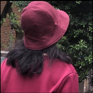 雙面漁夫帽 - 酒紅