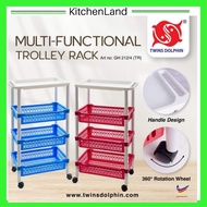 Twins Dolphin 4 Tier Trolley Rack Rak Plastik Beroda GH212/4