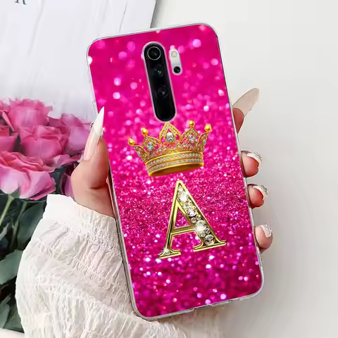 For Xiaomi Redmi Note 8 Pro Note8 8T Fashion Crown Letter Phone Case For Redmi Note8T 8 T 8Pro Soft 