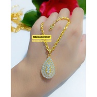 [ACC PEKANBARU] 24K CRYSTAL PLATED NECKLACE + 24K GOLD PLATED