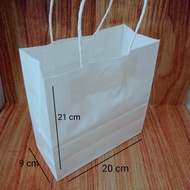 [RESTOCK] white paper bag 20 x 9 x 21
