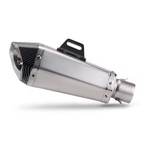 51mm Universal Motorcycle Exhaust Modify Small Cone Hexagon Carbon Fiber Muffler Silencer with DB Ki