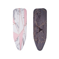 2 Pcs 140X50CM Fabric Marbling Ironing Board Cover Protective Press Iron Folding for Ironing Cloth Guard Protect Delicate Garment Easy Fitted 5 &amp; 3