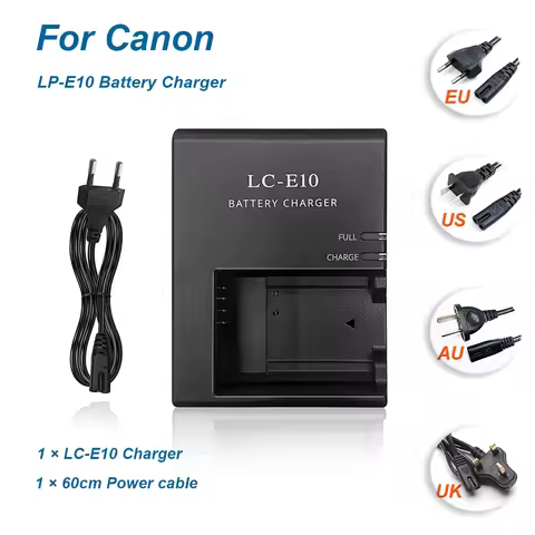 LC-E10/E LC-E10C LP-E10 BATTERY CHARGER For Canon LP-E10 EOS 2000D,4000D,1500D,1300D,1200D,1100D LC-