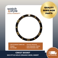 CI0027 SKX007/SRPD Ceramic Bezel Insert - SKX Gold