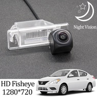HD For Nissan Almera/Latio/Sunny/Versa sedan N17 2012-2019 1280*720 Fisheye Rear View Camera System aid Car Parking Accessories