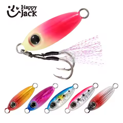 HappyJack Rockfishing Slow Drop Micro Cast Metal Jig 3.5G 5G 7G 10G 15G 20G Micro Jig Shore Casting