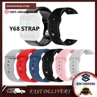 Suitable for Y68 Smart Watch Strap Silicone Wrist Waterproof Replaceable Soft TPU Bracelet D20 smart