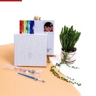 Good to wear.. Toper Paint By Number Kit DIY 20x20 Canvas (Free Brush and Watercolor) Painting Set/ 