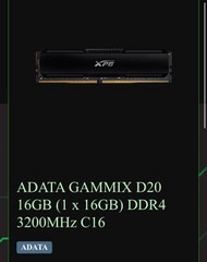 ADATA GAMMIX D20 16GB (1 x 16GB) DDR4 3200MHz C16