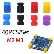 ลูกบอลโช้คอัพยาง M2 M3 40ชิ้นลูกบอลกันกระแทกสำหรับสวิตซ์เซนเซอร์ F3โดรน RC Fpy F4ชิ้นส่วนควบคุมการบิ