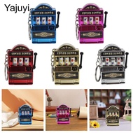 [Yajuyi] SiaBiced Mini Slot Machine Keychain Charm Fruit Machine Slot Pendant Mini Arcade Game Toy