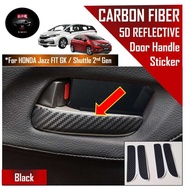 PuraAutoRepair Honda Jazz/Fit GK GK3 GK5 Shuttle Interior Door Handle Sticker Carbon Fiber Decal Car