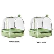 Clear Hanging Bird BathAutomatic Water Circulation Bath Shower for Bird Clean Space Saving Design Bi