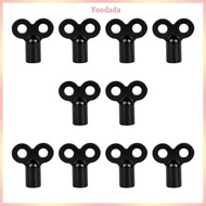 Yoo Square Opening Bleed Access Key Set 10 Pack Manual Black Key for Home Heating Care Wing Handle D