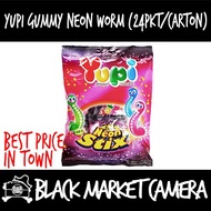 [BMC] Yupi Neon Worm Gummy (Bulk Quantity, 24packets/Carton) [SWEETS] [CANDY]
