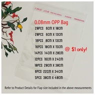 Good Quality 0.08mm Thick Self Adhesive Transparent Plastic Bag OPP Bag
