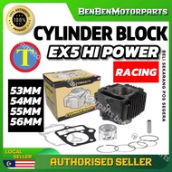 EX5 HIGH POWER RACING BLOCK ASSY SET 53MM 54MM 55MM 56MM 100% ORIGINAL TOBAKI EX5 BLOK SET ASSY PIST