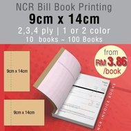 9cm x 14cm NCR Bill Book Custom Printing Receipt Invoice Payment Voucher Restaurant Order Chit CUSTO