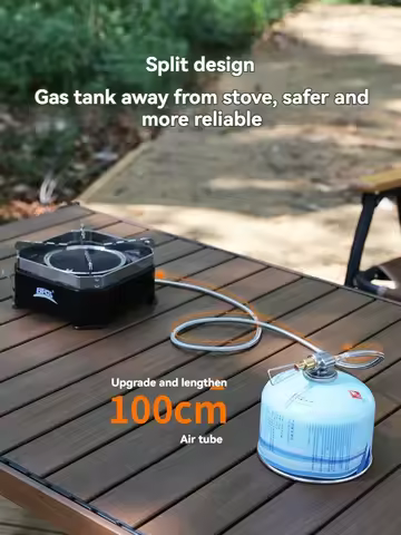 BRS-K007 Camping Gas Stove 2200W Propane Butane Gas Burner with Piezo Ignition Portable Foldable Coo